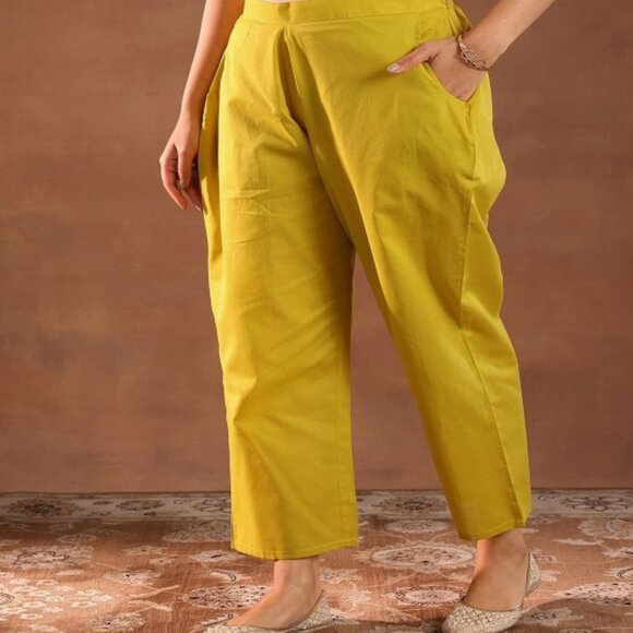 Green & Blue Embroidered Kurta Set with Trousers & Dupatta – Silk Blend S-2XL - Picture 7 of 7